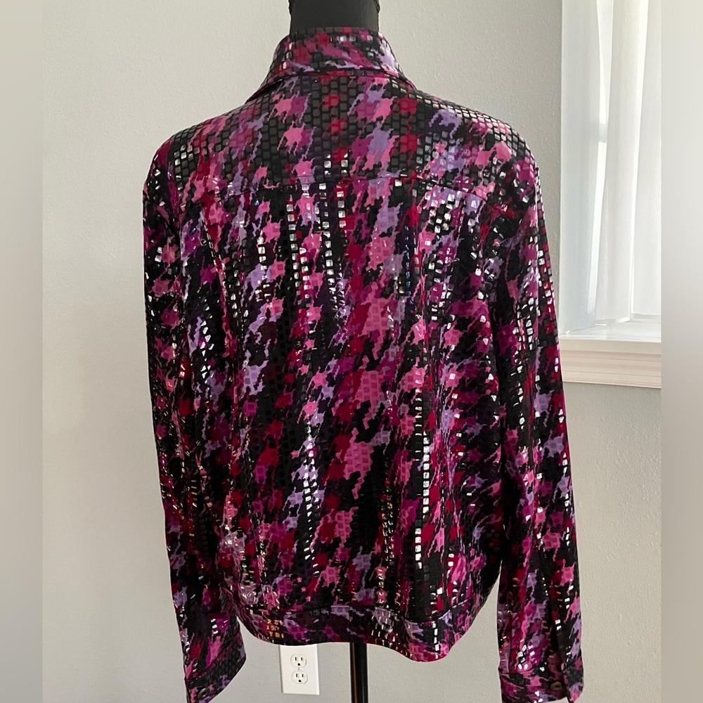 Elementz Sequined Multicolor Button Down Blazer S… - image 2